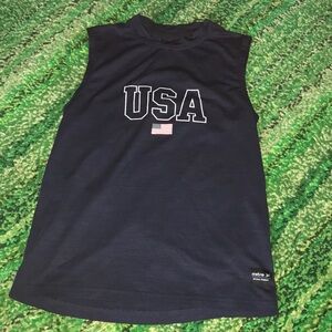 Kids' Navy USA Sleeveless Athletic Tank Top - Mitre